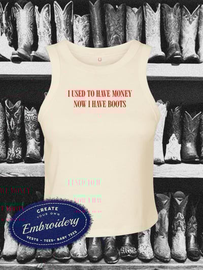 Image of Create your own embroidered vest/baby/tee