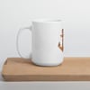 White glossy anchor mug