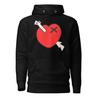 Image 1 of Black Hoodie Red Dogheart