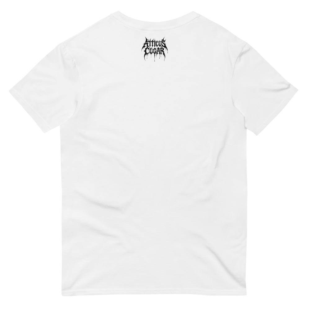 Image of Atticus Cogar "The Endless Exchange" - White T-Shirt
