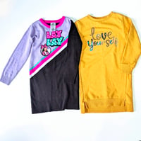 Image 1 of That Girl Lay Lay & Wonder Nation "Love Yourself Sweat & Sweatshirt Dress Bundle