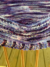 Image 3 of Wildberry Frost — Hand-Knit Merino Wool Shawlette