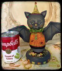 Image 2 of Halloween folk art Bat vampire original doll