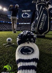 Image 3 of Penn State Nittany Lions College football Custom Golf Cover Navy White Father’s Day Gift-13dba3ba
