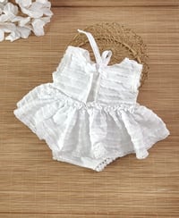 Image 3 of Newborn girls photoshooting body-dress - Emma - white | photo props