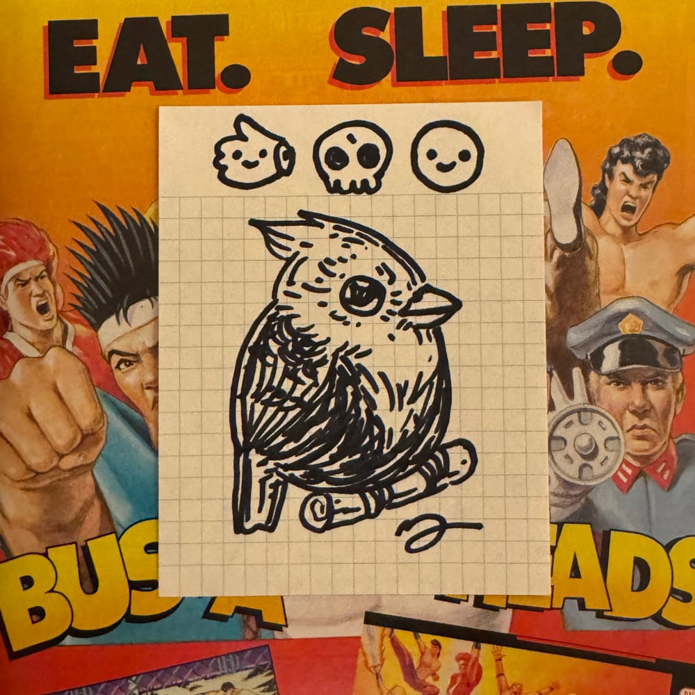 Image of Fat Bird Sharpie Sketch #106