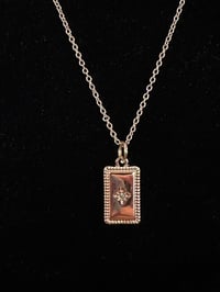 Image 3 of Gold Square Pendant Necklace