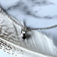 Image 1 of Handmade Sterling Silver Smoky Quartz Bullet Point Pendant 