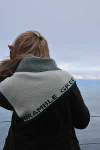Image 2 of Bramble Green Lambswool Shawl - Made in Scotland