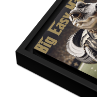 Image 3 of “Gras The Gator” Framed canvas