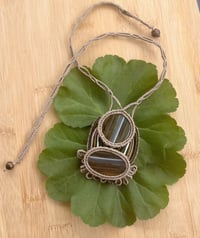 Image 1 of Montana Agate Macrame Necklace