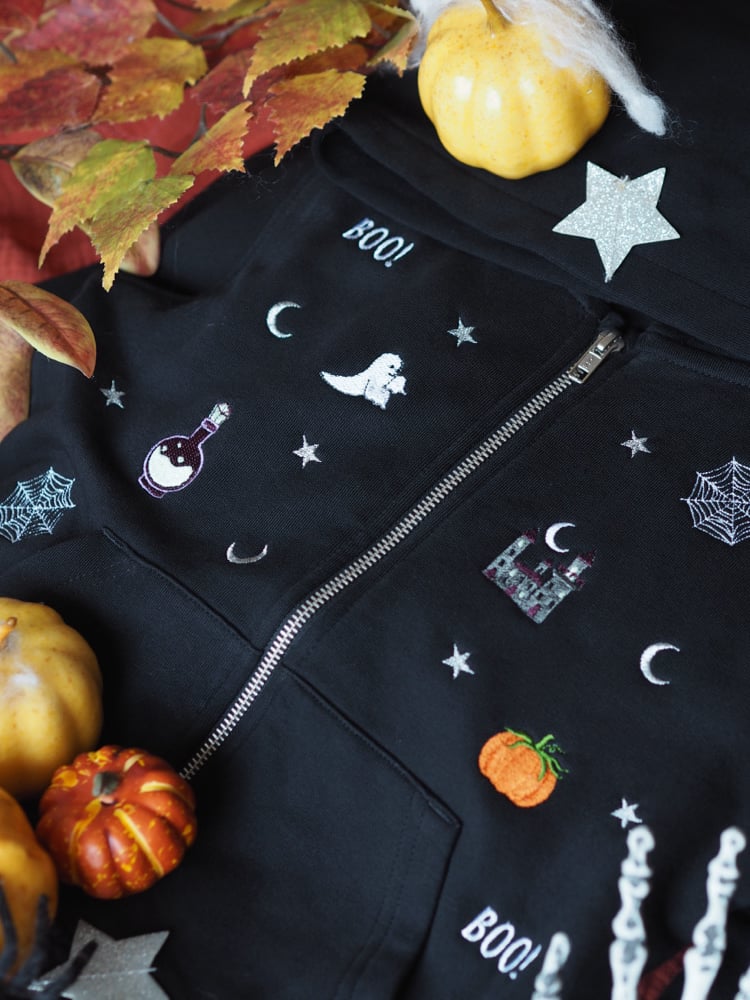 Image of Spooky Sprinkles - Black zipped hoody