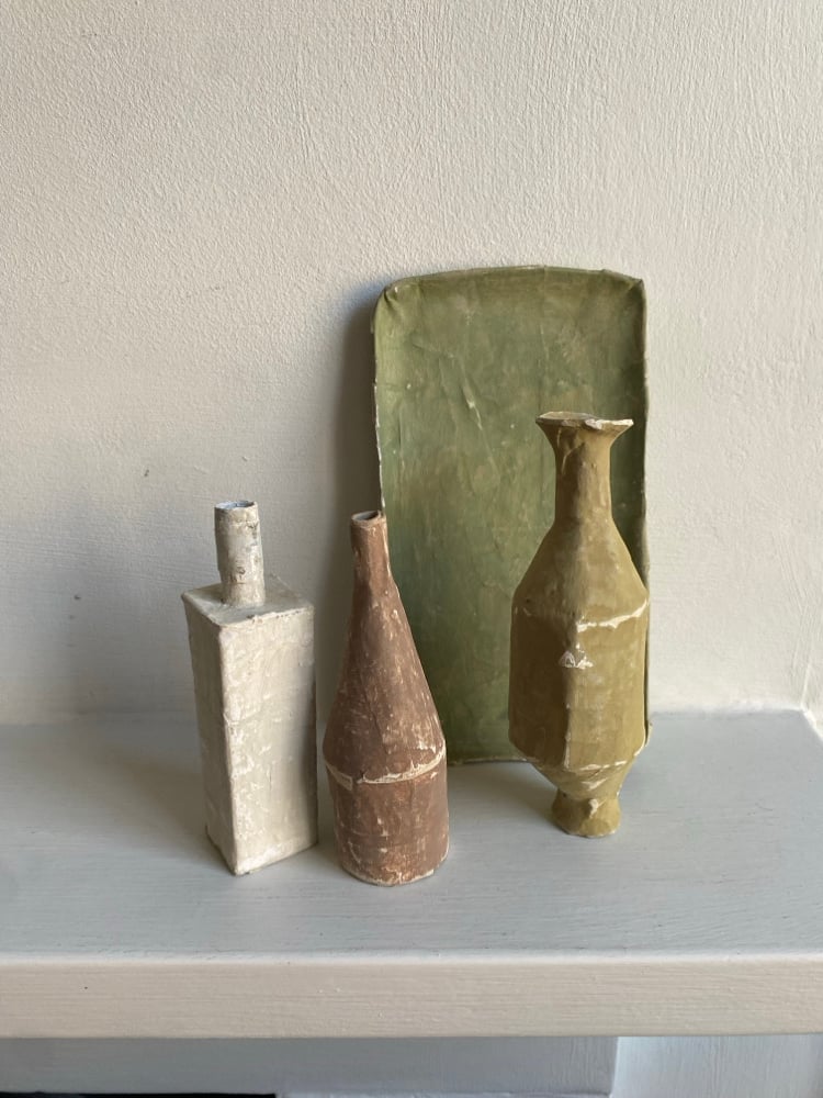 3 Vessels on a long green tray Image 4