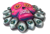 Image 2 of “EYE SUGAR” ORIGINAL PAINTED MINI 3D SUGAR SKULL