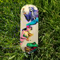 Image 2 of Teal Glow 33mm Popsicle Peasant Mold "Past Present Future" Graphic 