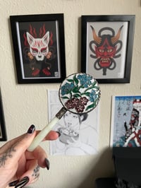 Image 2 of Sacred Heart Antique Hand Mirror 