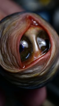 Image 13 of Custom Swappable Phone Grip for smartphones, glow in the dark double iris, reflective pupil OOAK