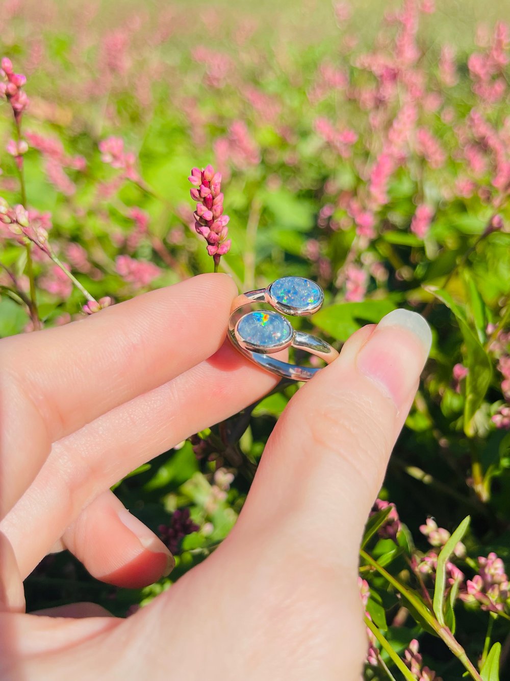 Image of Boulder Opal Silver Rings