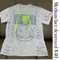 Medium Nirvana blue/toplime lace destroyed