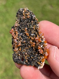 Image 3 of Vanadinite On Black Barite Specimen #2196