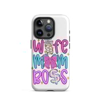Image 14 of MagSafe® tough case for iPhone®- Mom Wife Boss