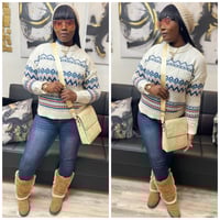 Medium Cream/Blue sweater