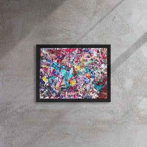Image of "Cosmic Jazz" Framed canvas 
