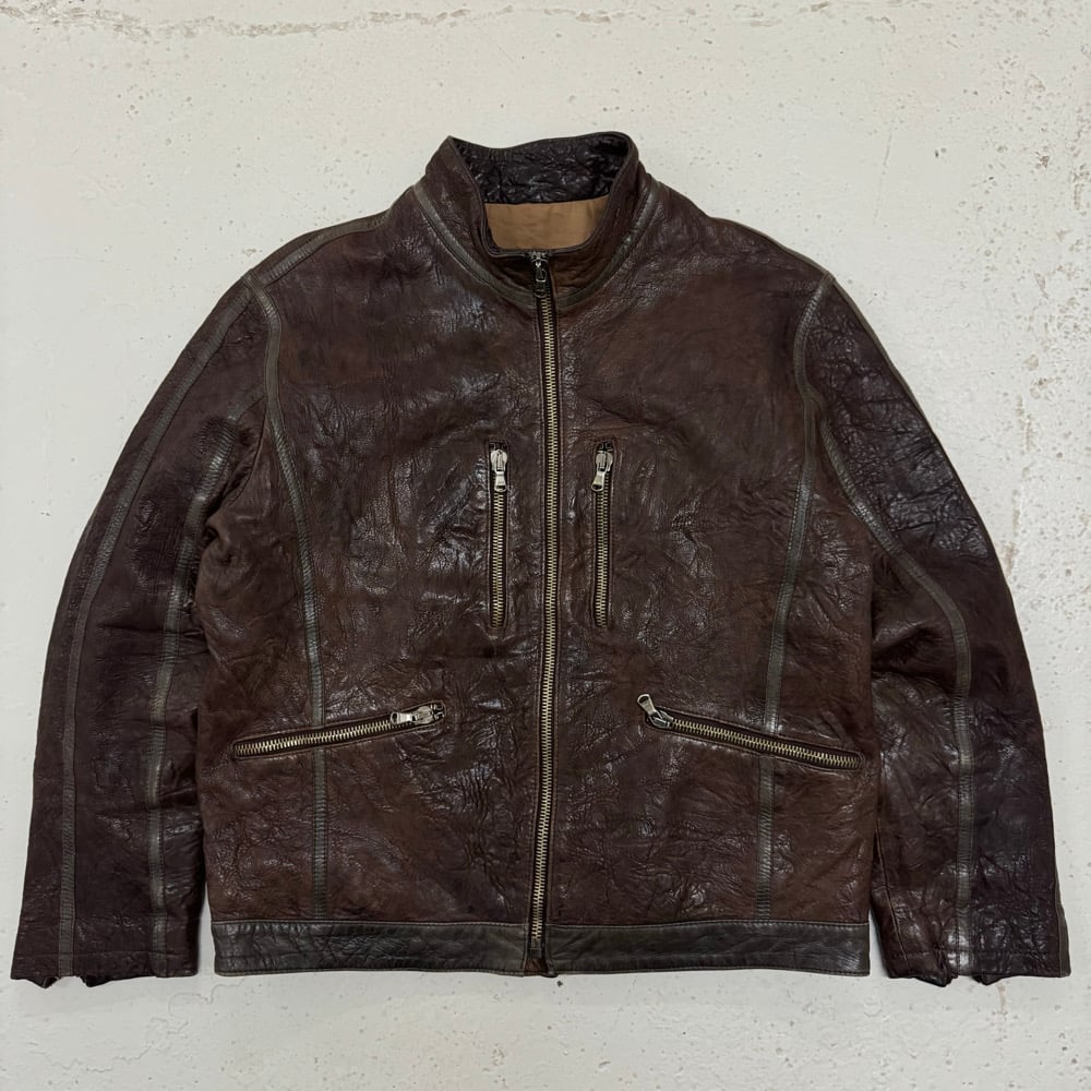 Image of 1990s Cropped Leather Jacket, Size Medium