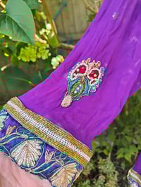 Image 10 of Sienna Glitter wrap dress -Purple 