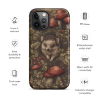 Image 15 of Boho Nature Cottagecore Inspired Hedgehogs Among Mushrooms Tough Case for iPhone®