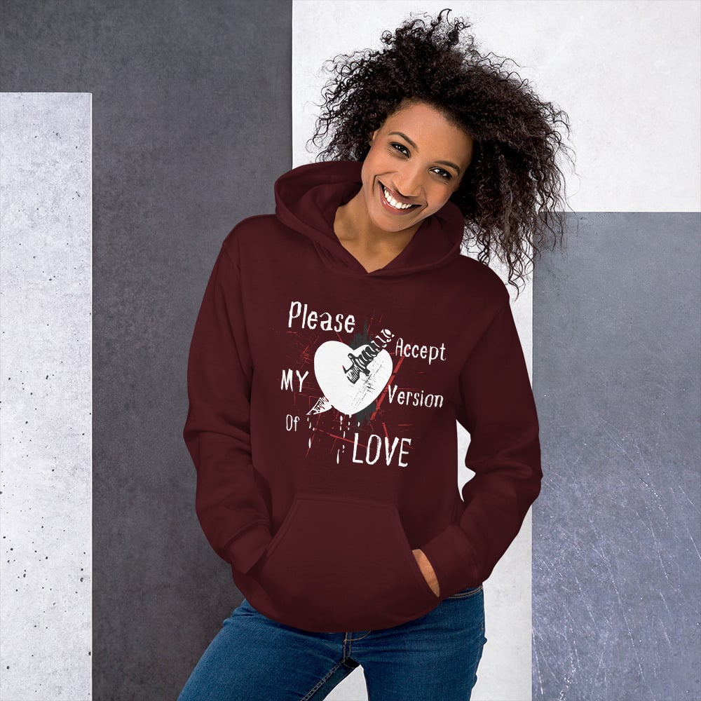 Image of Officially licensed please accept heart & knife Unisex Hoodie