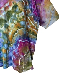 Image 6 of XL Adult 100% Combed Cotton T-Shirt in Jeweltones Geode Ice Dye 