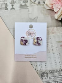 Snow Leopard Square Studs