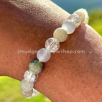 Image 2 of Selenite, Labradorite & Crackle Clear Quartz Bracelet (Just 3 left!)