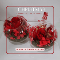 Image 1 of December 6th Christmas Preserved Flower Glass Bauble Workshop - Brisbane 
