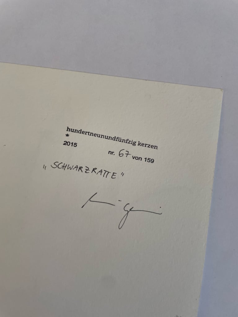 Original! Kerzentier „Schwarze Ratte“ Image 2