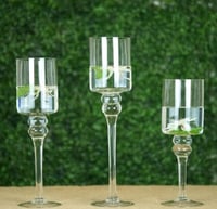 Image 2 of  Candle Holders Long Stemmed Tealight Candlestick Holders Wedding Centerpieces-12″ 14″ 16″