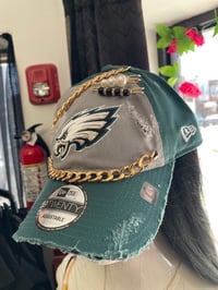 Image 4 of Gold custom eagles hat
