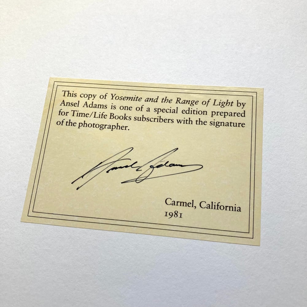 Ansel Adams - Yosemite & The Range Of Light (Signed)