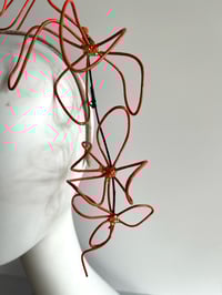 Image 2 of Burnt orange wired flowers