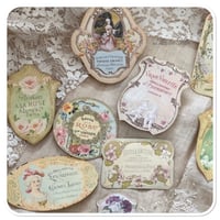 Image 4 of Vintage french ephemera stickers purfume labels