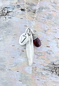 Image 1 of Sage & Heartstone Red Garnet Necklace