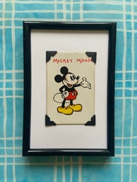 Image 1 of Mickey Mouse and friends c 1930s, framed individual vintage cards