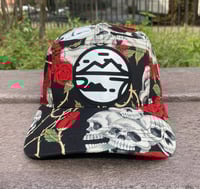 Image 1 of “FLOWERS BEFORE DEATH” SnapBack by MistaSeven Black/Red