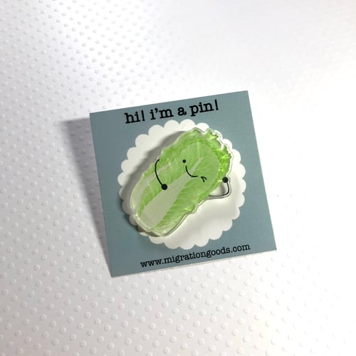 Image of relaxing napa acrylic pin