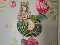Image 2 of Elspeth the Mermaid and her Cat Wall Plaque 