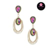 Spiraled Oil Spill Earrings