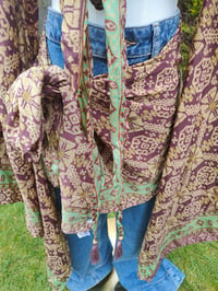 Image 14 of Pefkos co ord sarong set -light brown and green