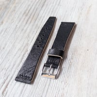 Image 1 of Corfam Style Chevre Strap In Black