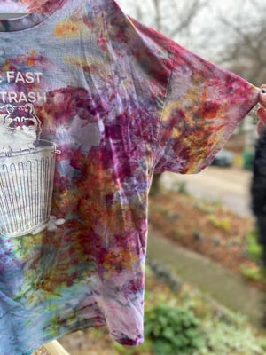 Image of XL Live Fast Eat Trash Tie Dye Shirt 3